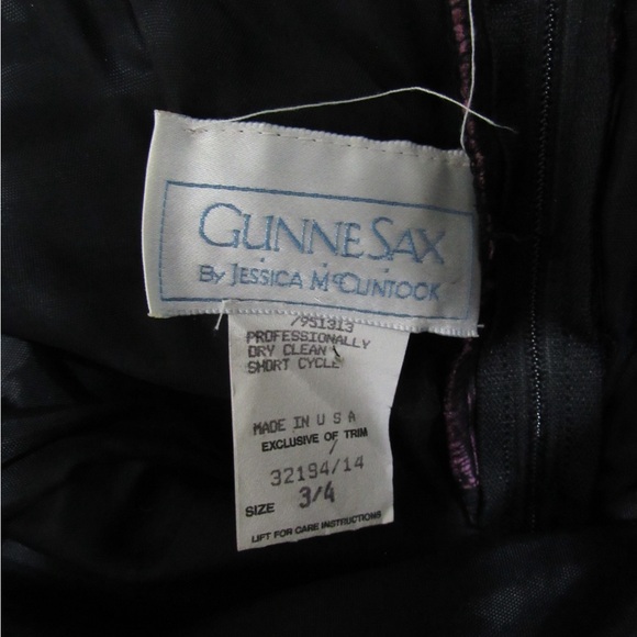 Vintage Gunne Sax Sequin Draped-Back Gown - Picture 15 of 16